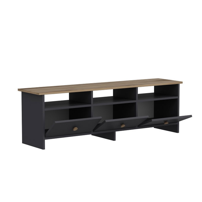 Hanah Home Oslo Soporte de TV Antracita y Roble